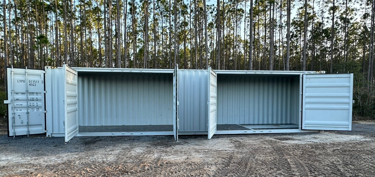 40' high cube 2 door shipping container