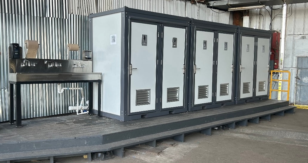 Prefabricated 2 Stall Toilet/Sink Unit