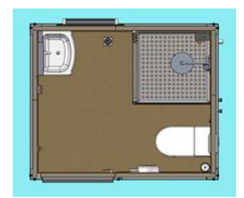 Prefabricated Restroom With Shower Style 1