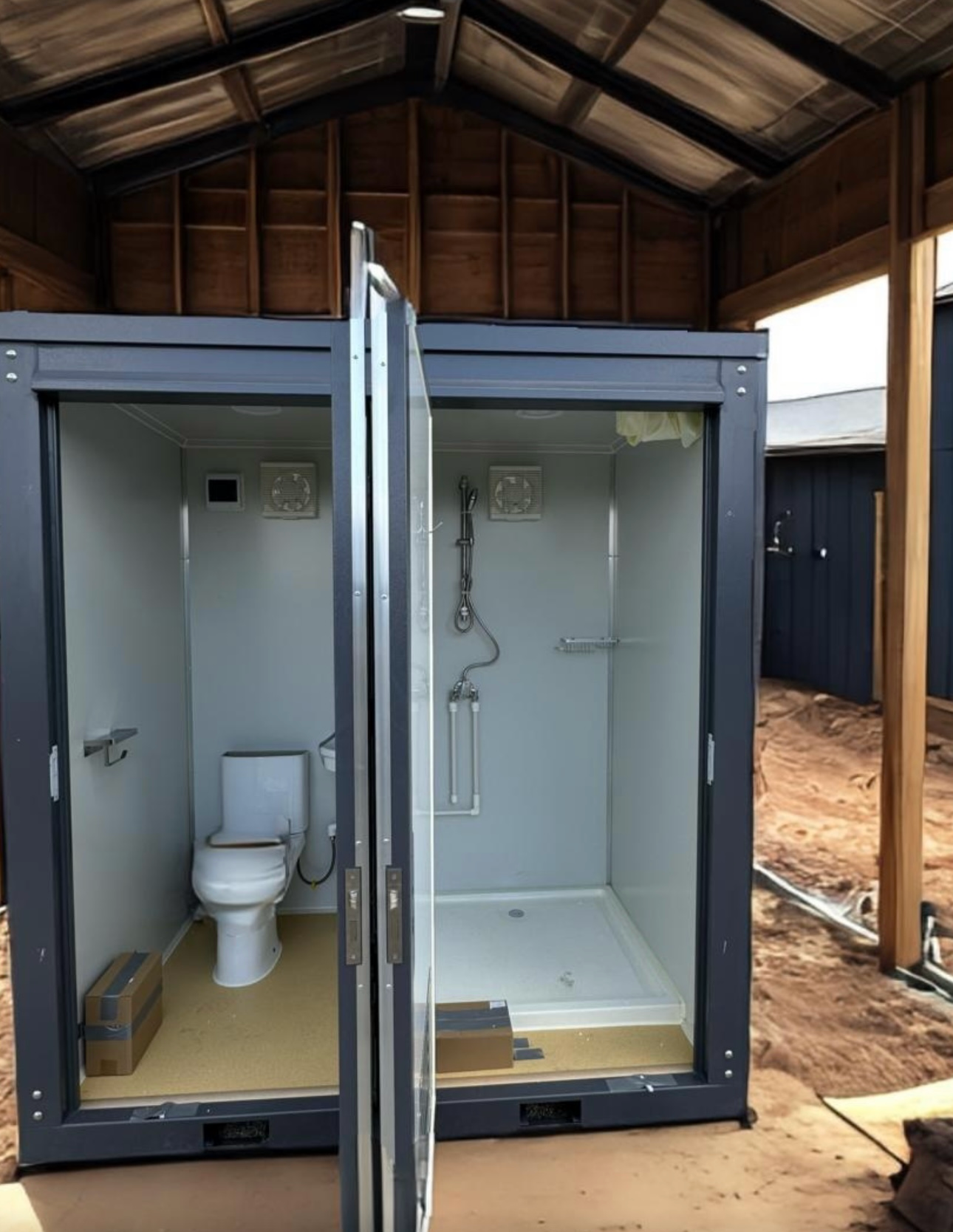 Toliet/Shower Side By Side Unit