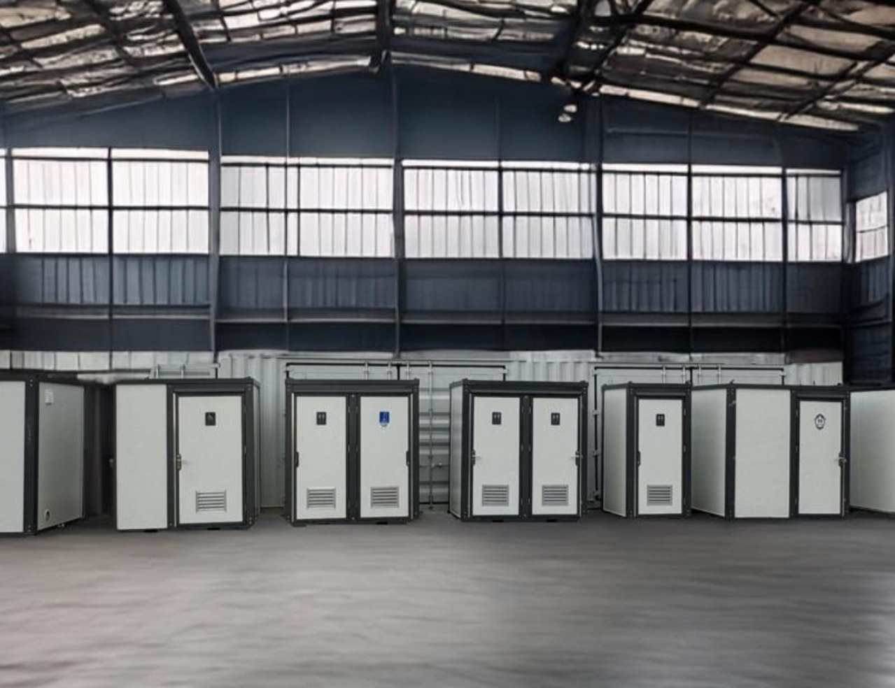 Prefabricated 2 Stall Toilet/Sink Unit