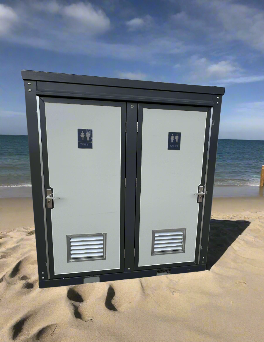 Prefabricated 2 Stall Toilet/Sink Unit